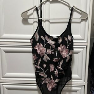 Express XS floral bodysuit